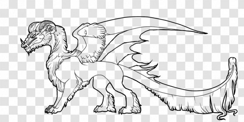 Dragon Line Art Coloring Book - Idea Transparent PNG