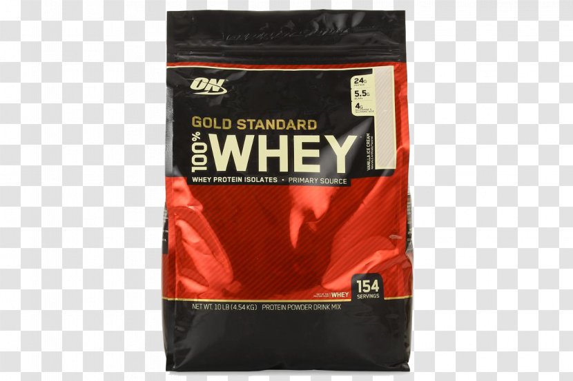 Dietary Supplement Optimum Nutrition Gold Standard 100% Whey Protein - Brand - Free Transparent PNG