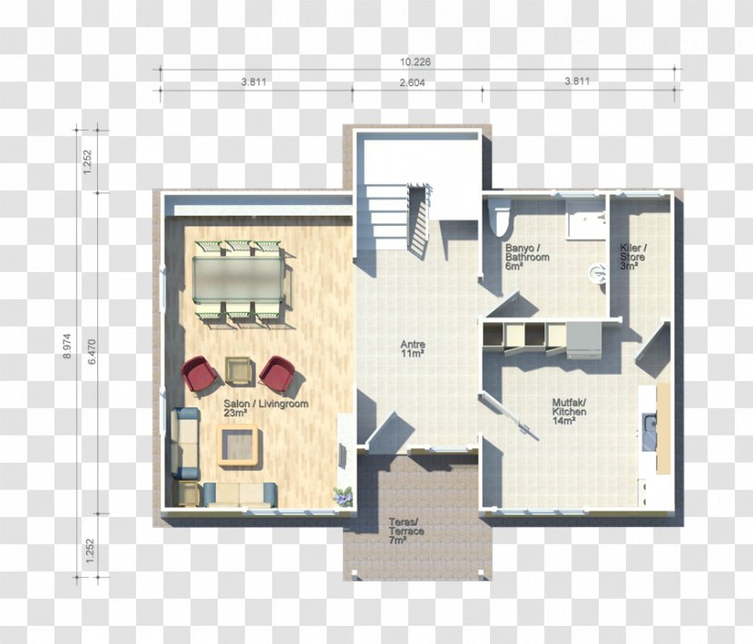 Floor Plan House Storey Prefabricated Home Terrace - Schematic Transparent PNG