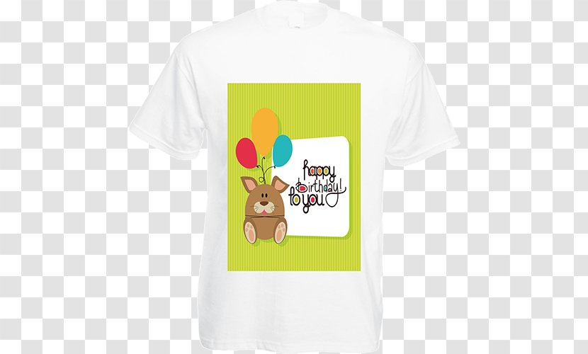 T-shirt Easter Bunny Sleeve Bluza Green - Cartoon - Happy Dog Transparent PNG