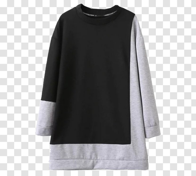 Long-sleeved T-shirt Hoodie Dress - Pocket Transparent PNG