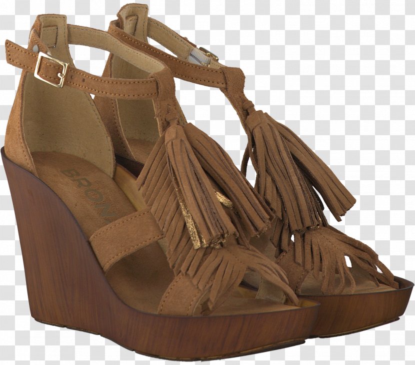 Sandal Platform Shoe Suede The Bronx - Brown - Wedges Shoes For Women Transparent PNG