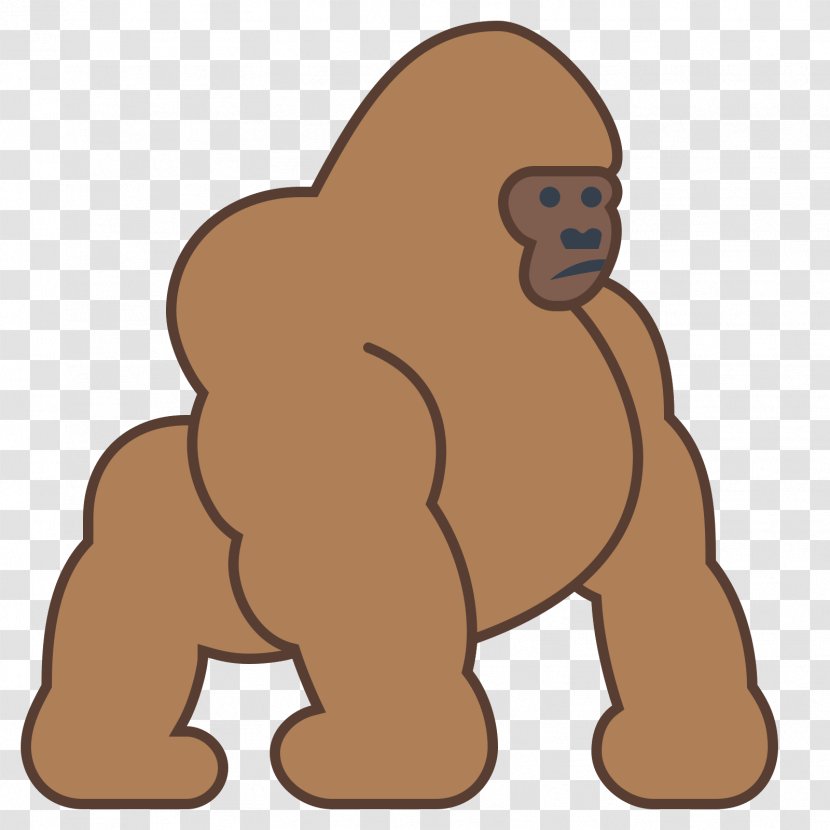 Gorilla Chimpanzee Ape Clip Art - Dog Like Mammal - King Kong Transparent PNG