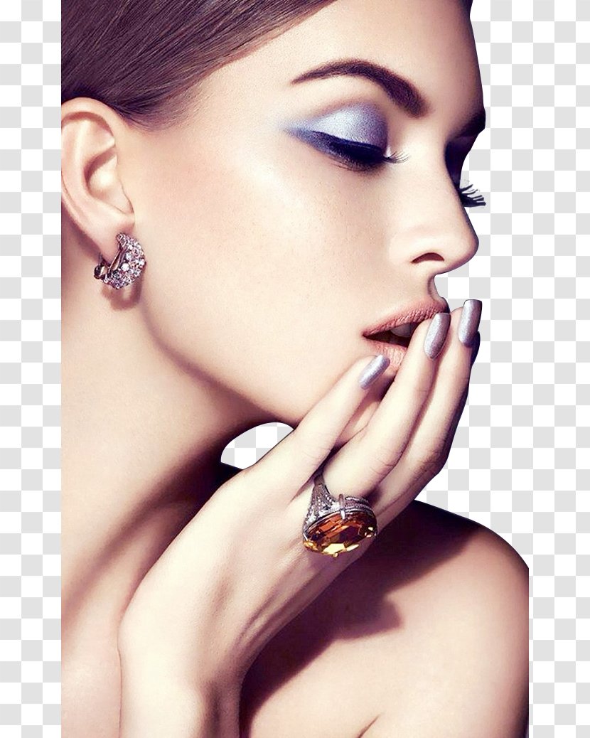 Face Cosmetics Fashion Make-up Eye Shadow - Cartoon - Makeup Female Closeup Transparent PNG