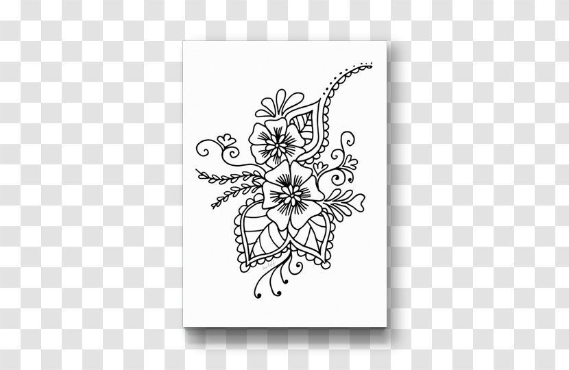 Paper Butterfly Drawing Art - Henna Transparent PNG