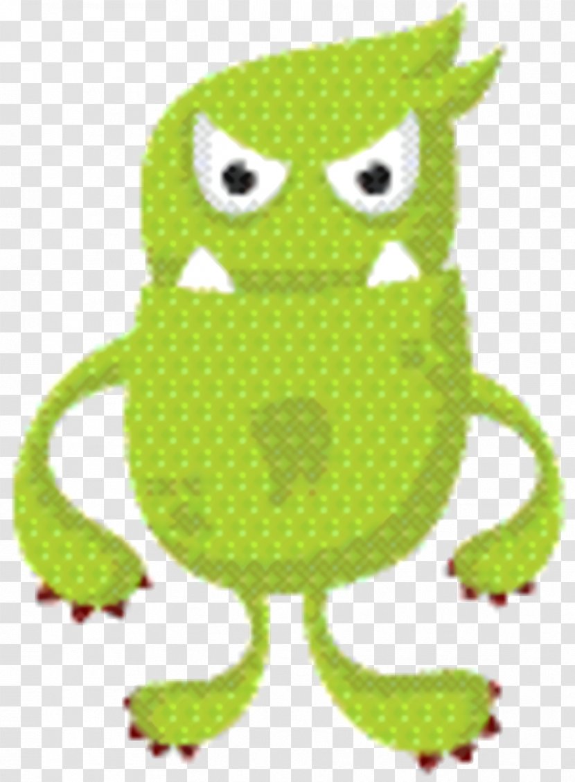 Monster Cartoon - Green Transparent PNG