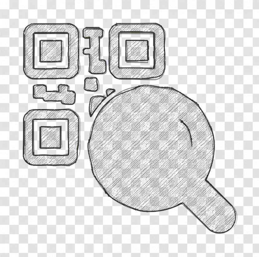 Barcode Icon Code Magnifying Glass - Auto Part - Qr Transparent PNG