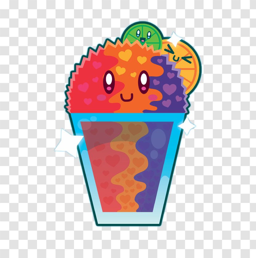 Cartoon Baobing Clip Art - Ice Cream Cone - Cute Tricolor Sticker Transparent PNG
