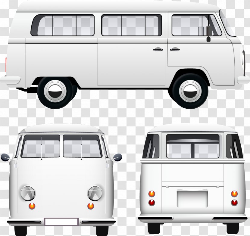 Van Volkswagen Type 2 Car Royalty-free - Mode Of Transport - Vector Bus Transparent PNG