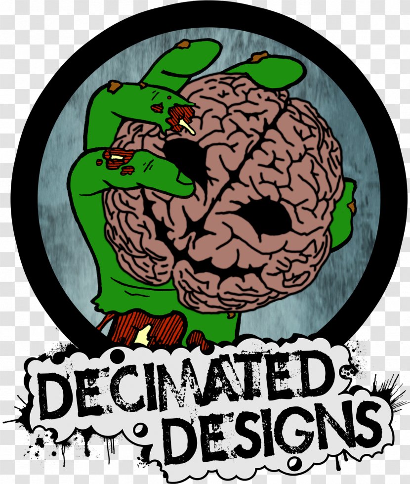 Decimated Designs Horror Halloween Film Series Brain Facebook - Watercolor Transparent PNG