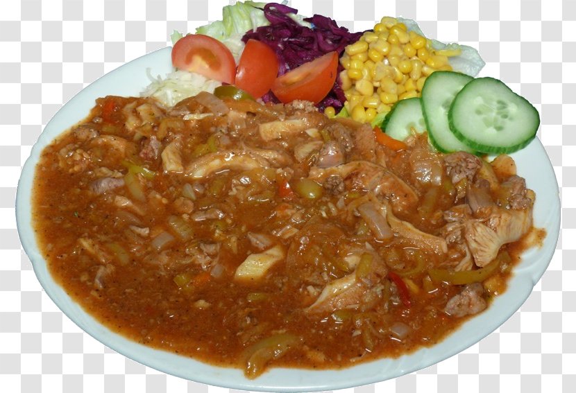 Mechado Curry Chicken Paprikash Halušky Gravy - Fried Food Transparent PNG