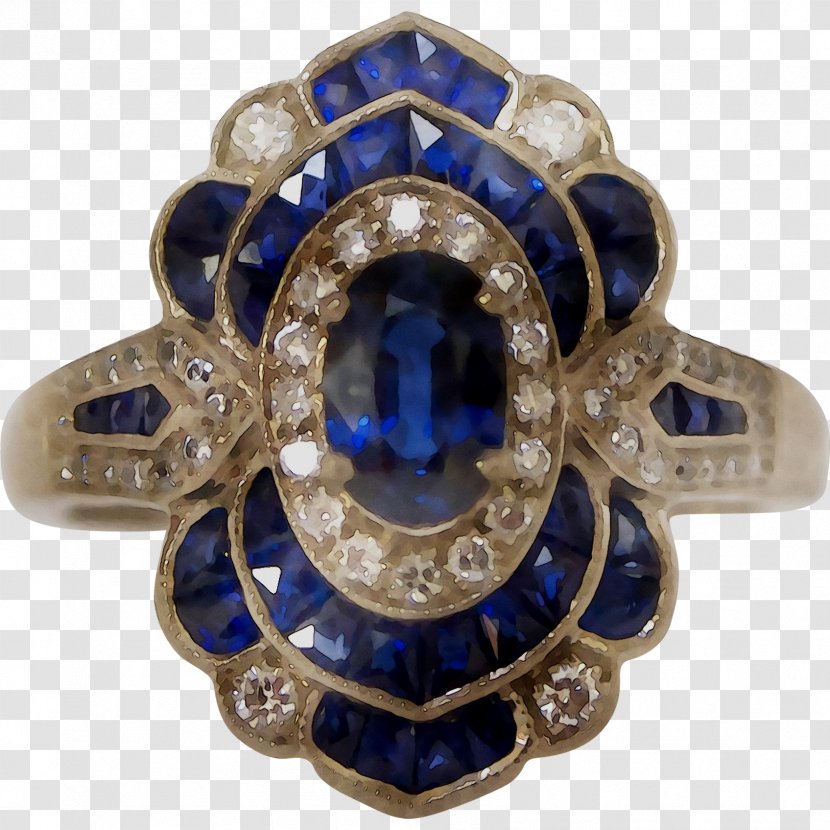 Sapphire Cobalt Blue Ring - Gemstone Transparent PNG