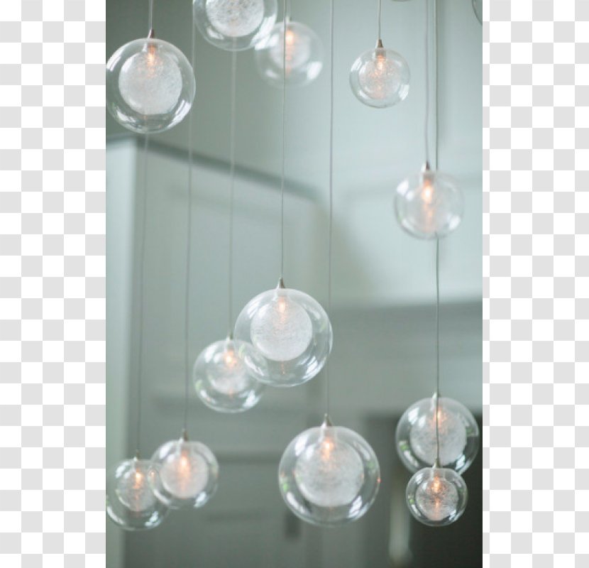 Glass Chandelier Light Fixture Lighting - Glassblowing - Meteor Transparent PNG