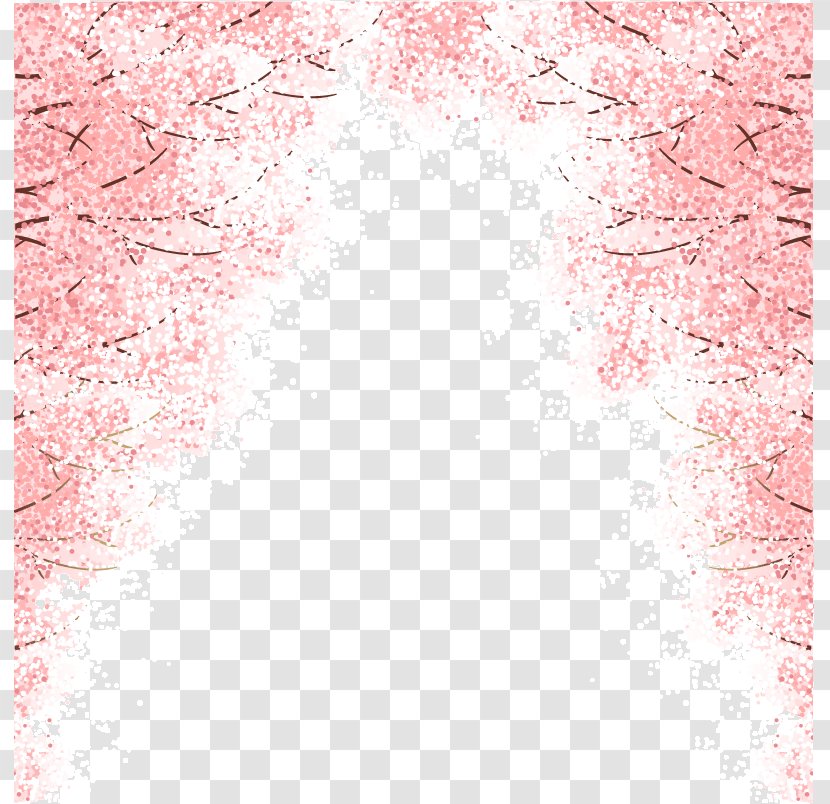 Cherry Blossom Euclidean Vector - Pink - Tree Transparent PNG