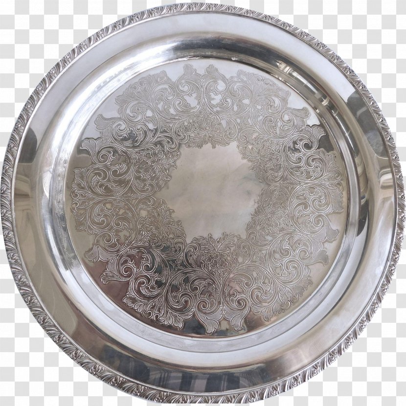 Silver Tray Ruby Lane Transparent PNG