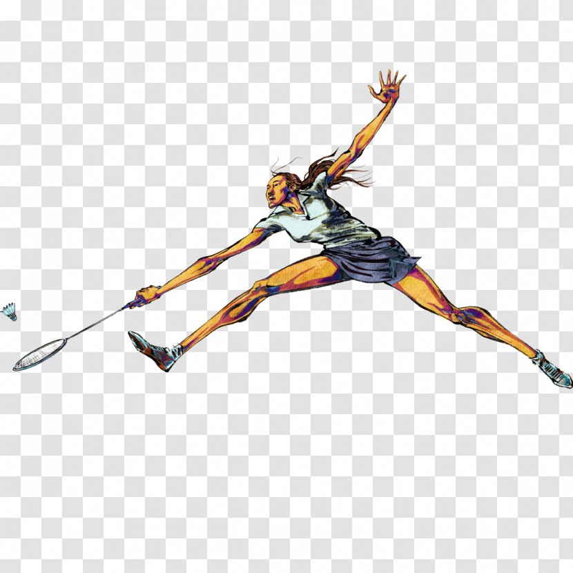 BWF World Championships Super Series Finals Badminton Athlete - Hand-painted Female Players Transparent PNG