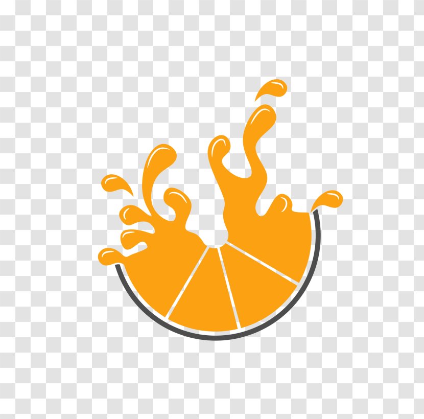 Orange Juice Logo Fruit - Vector Transparent PNG