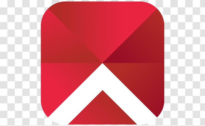 Line Triangle - Red - Mobile Terminal Transparent PNG