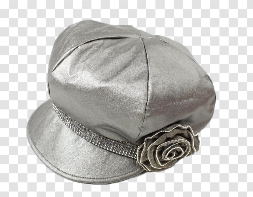 Cap Hat - Silver - White Transparent PNG