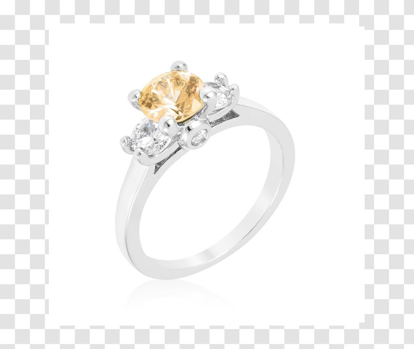 Earring Engagement Ring Cubic Zirconia Jewellery - Gemstone Transparent PNG
