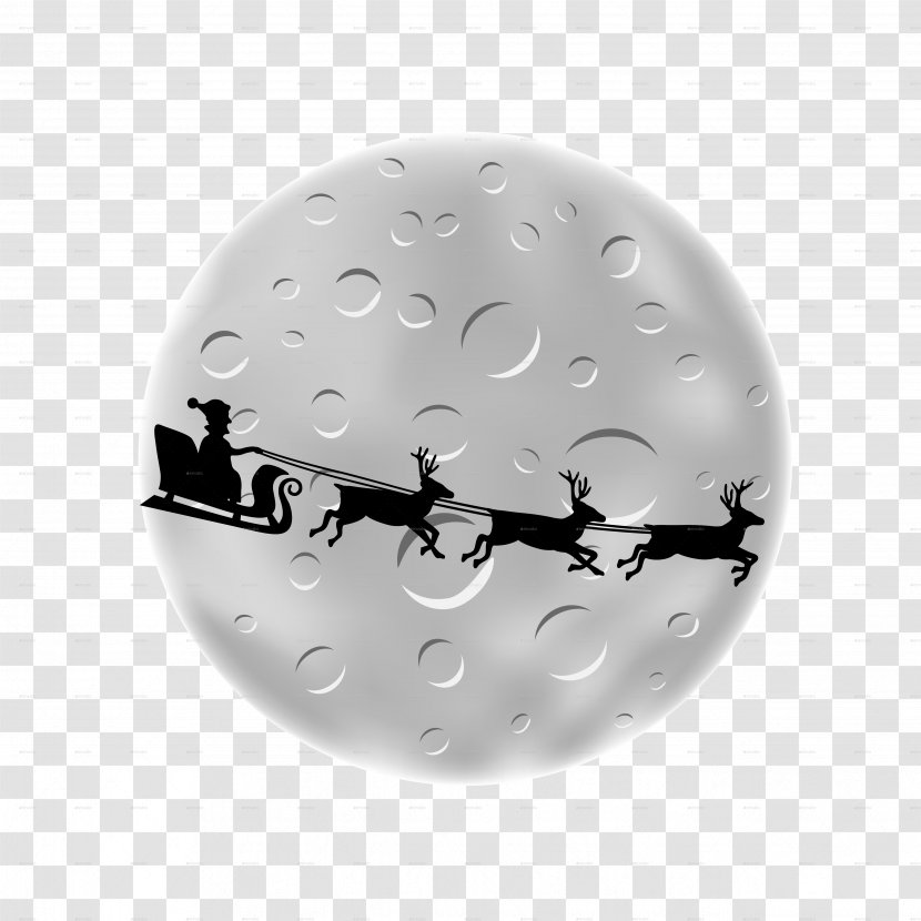 Santa Claus Flying Reindeer - Body Jewelry Transparent PNG