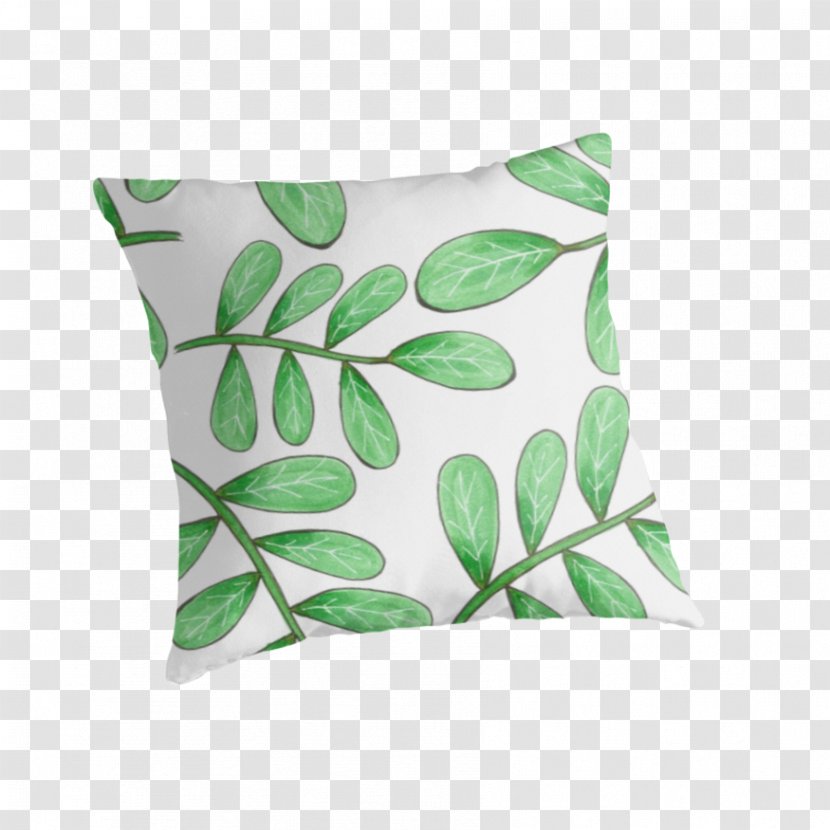Throw Pillows Cushion Leaf Rectangle - Pillow - Green Transparent PNG