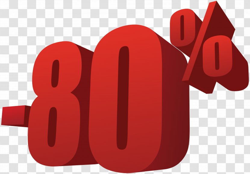 80% Off Sale Transparent Image - Red - Brand Transparent PNG