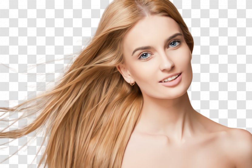 Hair Face Skin Blond Hairstyle - Cheek Long Transparent PNG