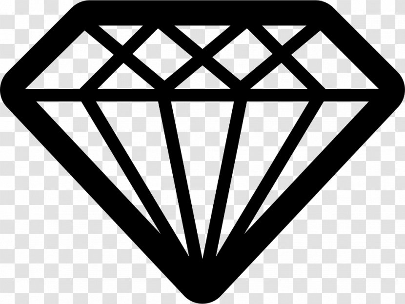 Diamond - Black And White - Triangle Transparent PNG