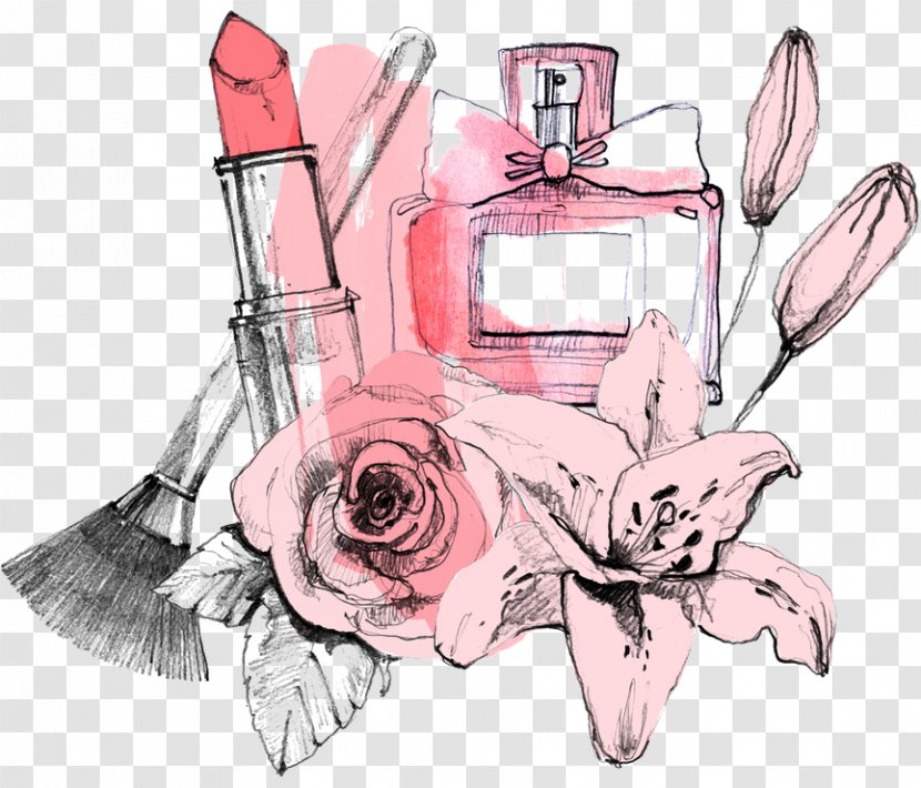 Floral Design Cosmetics Perfume Drawing Clip Art - Frame Transparent PNG
