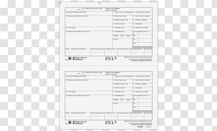 Form W-2 Document Tax Report - Watercolor - W2 Transparent PNG