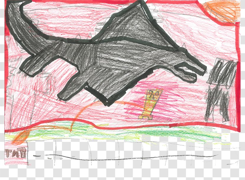 Drawing Child Artist Monster Illustration - Artwork - Children Chalk Shark Pattern Transparent PNG