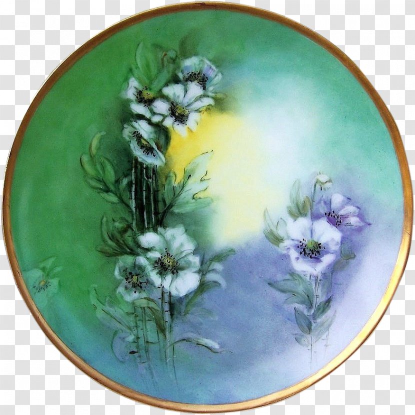 Porcelain - Tableware - Hand-painted Flowers Transparent PNG