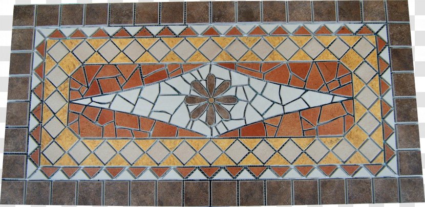 Mosaic Art Rose Window Porcelain Tile Flooring - Mosaico Transparent PNG