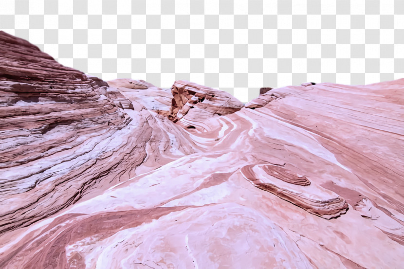 Pink Rock Geology Canyon Dress Transparent PNG