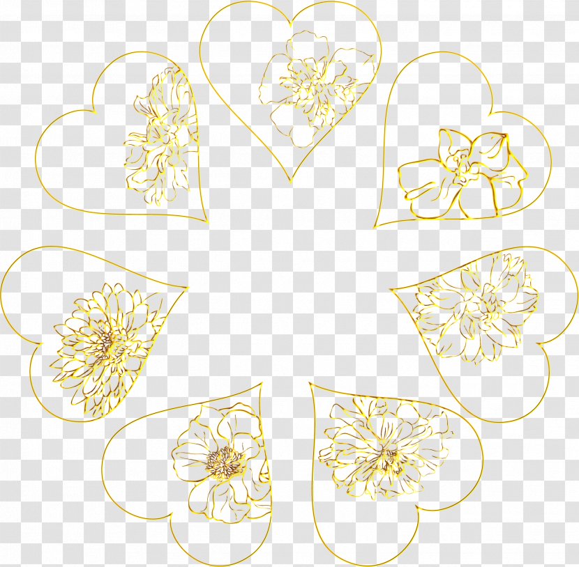 Butterfly Insect Pollinator Petal Flower - GOLDEN HEART Transparent PNG