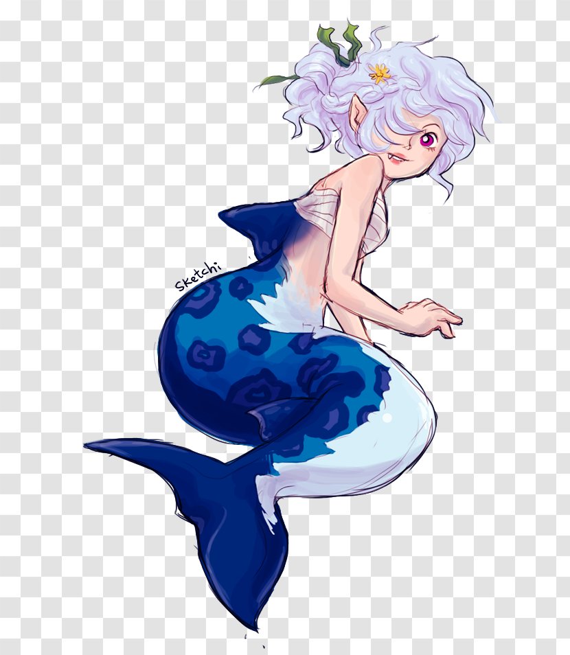 Mermaid Shark Drawing Art Merman - Cartoon Transparent PNG