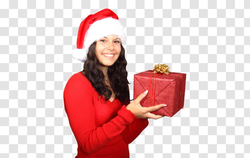 Santa Claus Gift Christmas Woman - Ornament - Wearing Transparent PNG