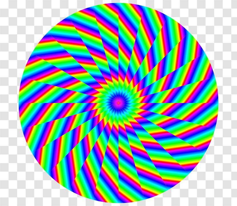 Optical Illusion Optics Fraser Spiral Animaatio - Visual System - Rainbow Gradient Transparent PNG