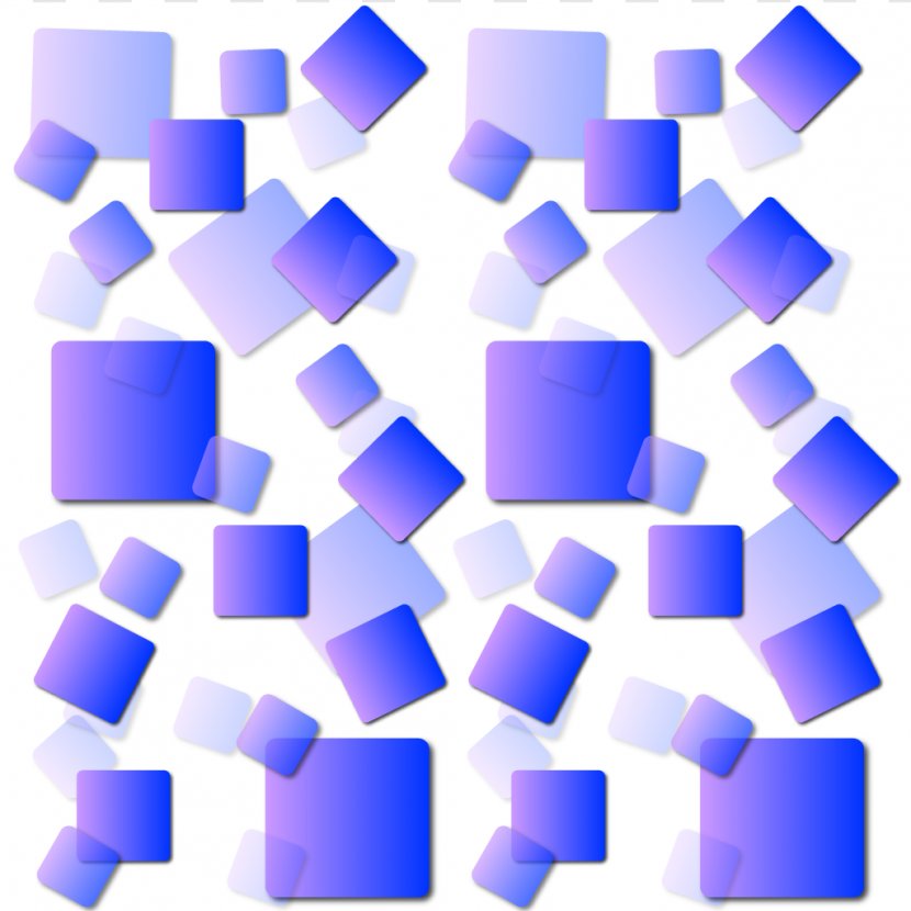 Square Rectangle Pattern - Blue Transparent PNG