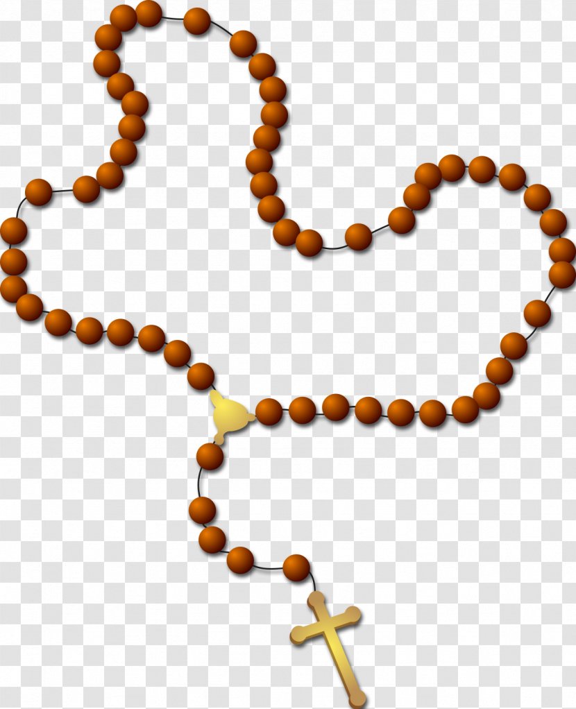 Rosary Prayer Beads Legacy Chapels Crucifix - Amber - Welcome Gestures Transparent PNG