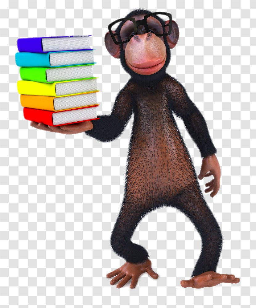 Common Chimpanzee Gorilla Orangutan Ape - Monkey - Hands, Carrying Books Transparent PNG