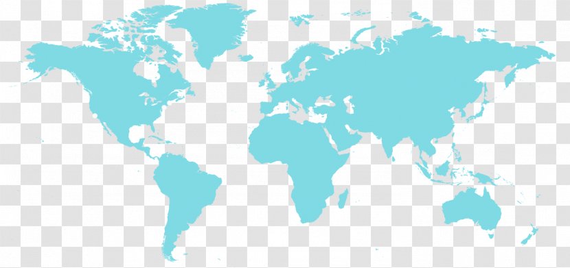 Globe World Map - Aqua Transparent PNG