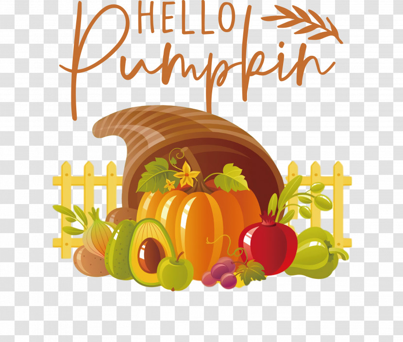 Hello Pumpkin Autumn Thanksgiving Transparent PNG