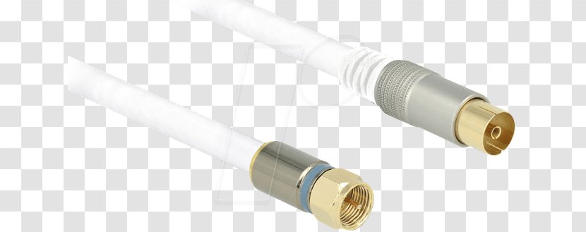 Coaxial Cable Electrical RG-6 Connector Twisted Pair - Delock Aerial - Rf Transparent PNG