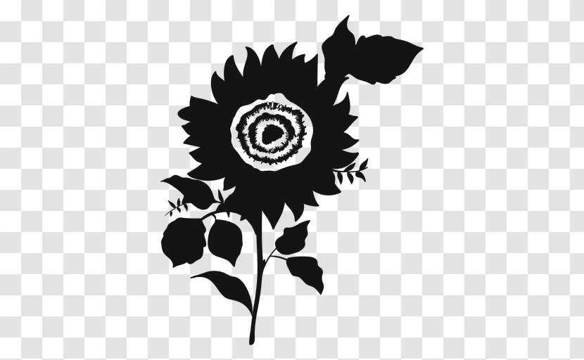 Vector Graphics Clip Art Image Common Sunflower - Blackandwhite - Girassol Icon Transparent PNG