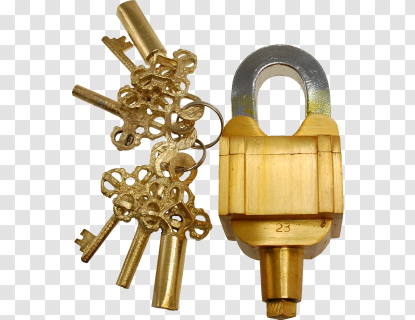Brass Lock Puzzle Key - Metal Transparent PNG