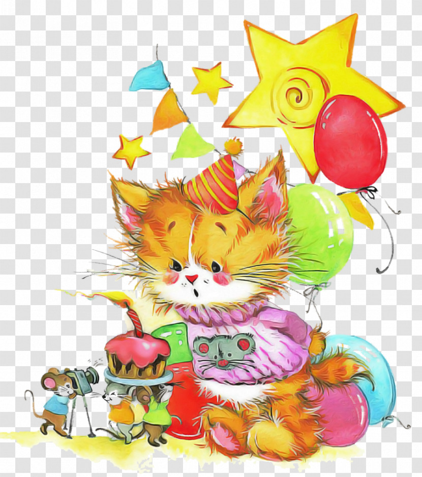 Cartoon Cat Kitten Party Supply Small To Medium-sized Cats Transparent PNG