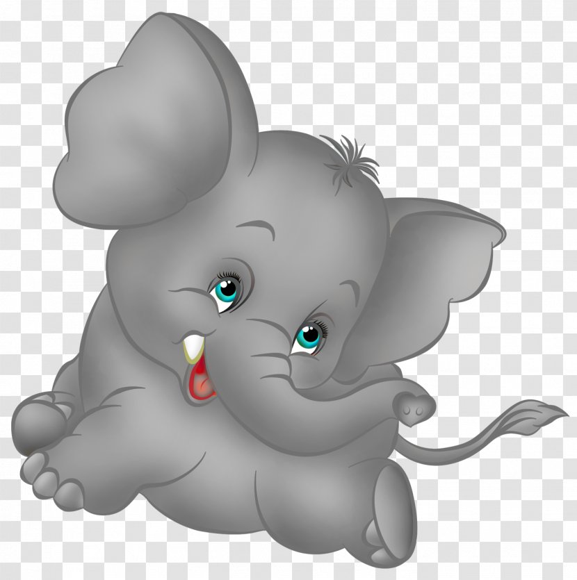 Elephant Cartoon Clip Art - Vertebrate - Grey Free Clipart Transparent PNG