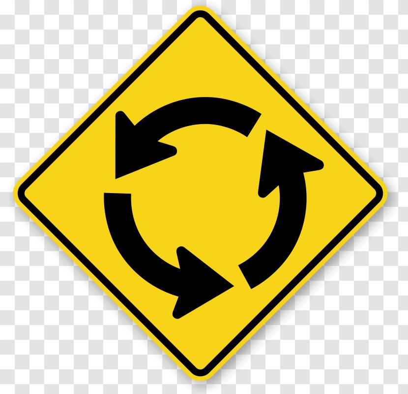 Traffic Sign Intersection Warning Circle - Flyer - Symbol Transparent PNG